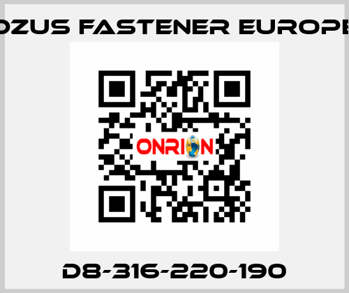 D8-316-220-190 Dzus Fastener Europe