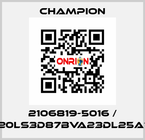 2106819-5016 / G20LS3D87BVA23DL25A10 Champion