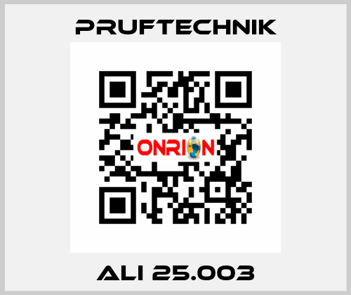 ALI 25.003 Pruftechnik