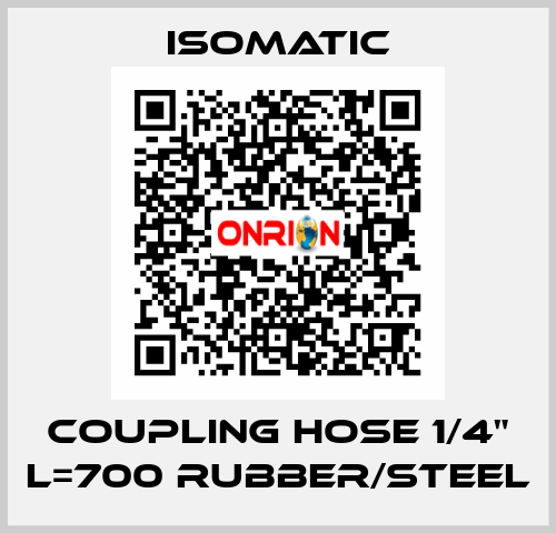 Coupling hose 1/4" L=700 rubber/steel Isomatic