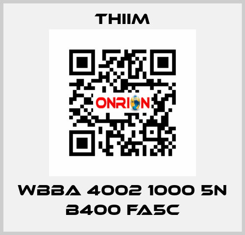 WBBA 4002 1000 5N B400 FA5C Thiim