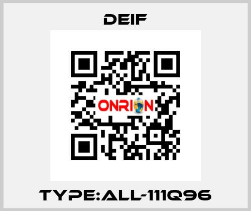 Type:ALL-111Q96 Deif