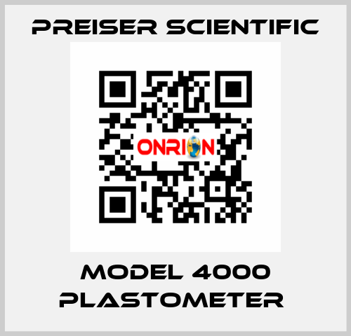 Model 4000 Plastometer  Preiser Scientific