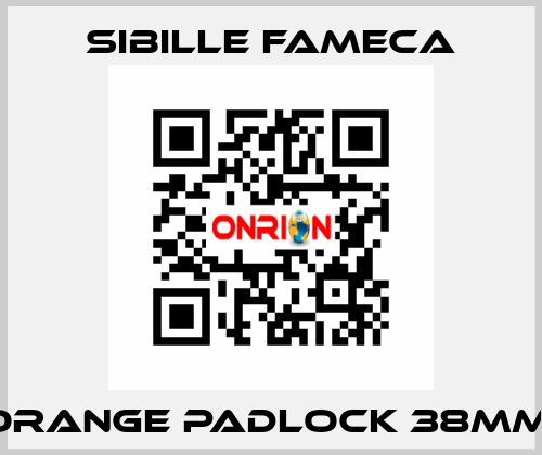 ORANGE PADLOCK 38MM  Sibille Fameca