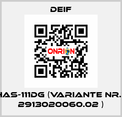 HAS-111DG (Variante Nr. : 2913020060.02 ) Deif