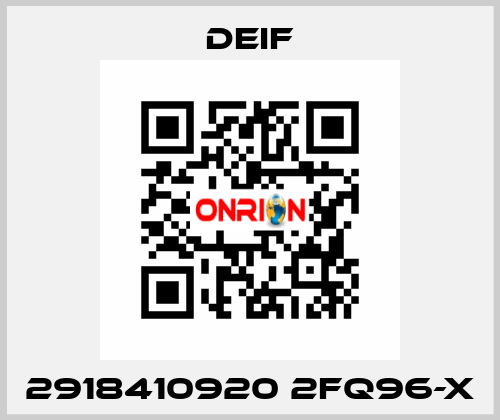 2918410920 2FQ96-x Deif