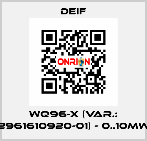 WQ96-x (Var.: 2961610920-01) - 0..10MW Deif