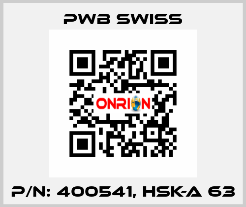 P/N: 400541, HSK-A 63 PWB Swiss