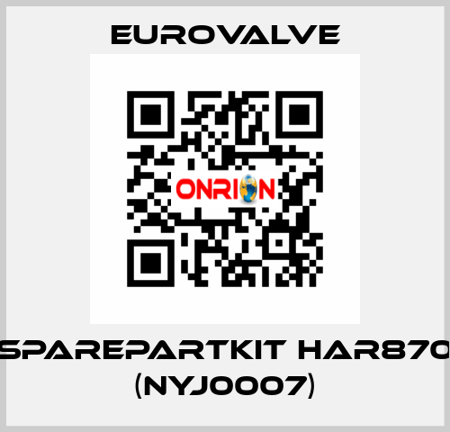 Sparepartkit HAR870 (NYJ0007) Eurovalve