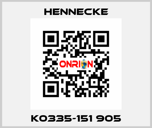 K0335-151 905 Hennecke