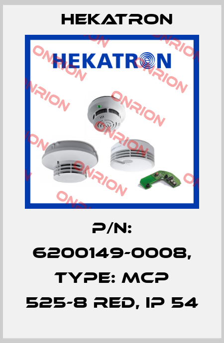 P/N: 6200149-0008, Type: MCP 525-8 red, IP 54 Hekatron
