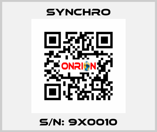 S/N: 9X0010 SYNCHRO