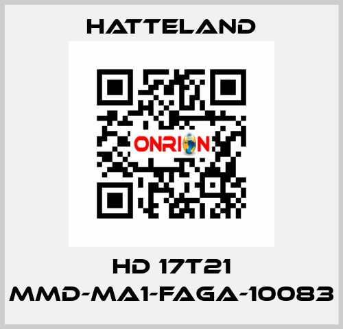 HD 17T21 MMD-MA1-FAGA-10083 HATTELAND