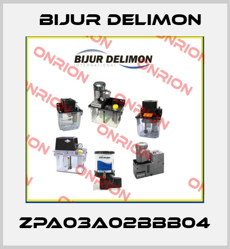 ZPA03A02BBB04 Bijur Delimon