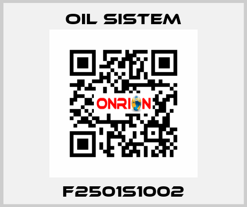 F2501S1002 Oil Sistem