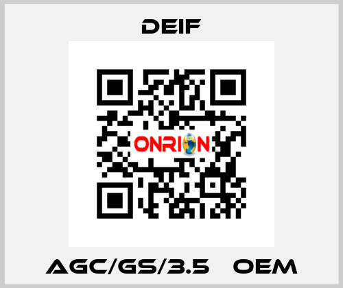 AGC/GS/3.5   oem Deif