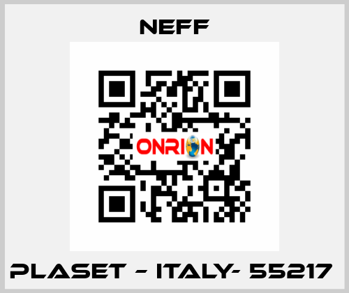 PLASET – ITALY- 55217  Neff