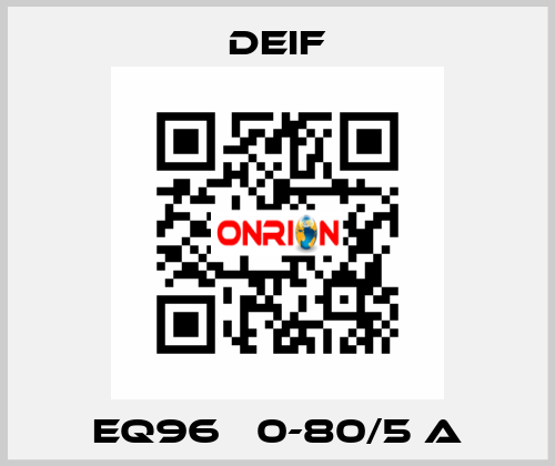 EQ96   0-80/5 A Deif