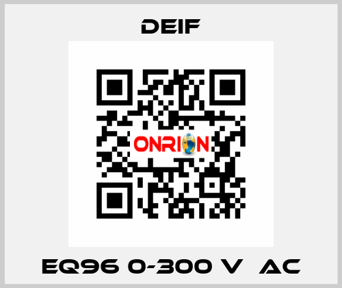 EQ96 0-300 V  AC Deif