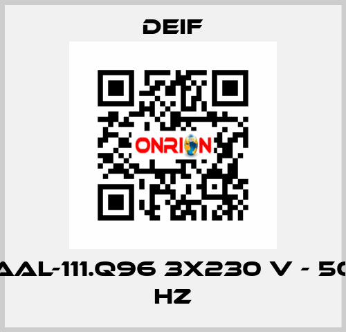 AAL-111.Q96 3x230 V - 50 Hz Deif