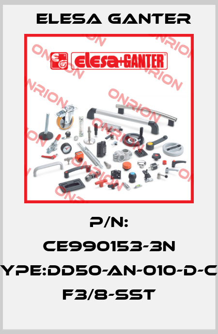 P/N: CE990153-3N Type:DD50-AN-010-D-C2 F3/8-SST Elesa Ganter