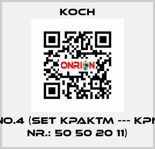 No.4 (Set KPAKTM --- KPN Nr.: 50 50 20 11) KOCH