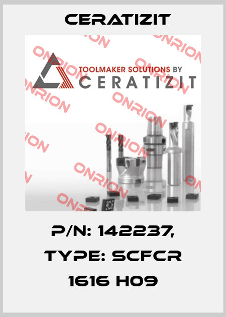 P/N: 142237, Type: SCFCR 1616 H09 Ceratizit