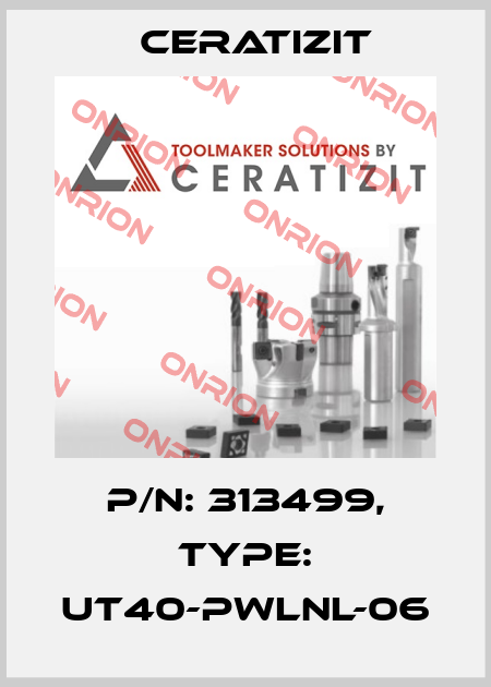 P/N: 313499, Type: UT40-PWLNL-06 Ceratizit