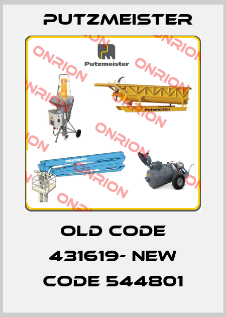 old code 431619- new code 544801 Putzmeister