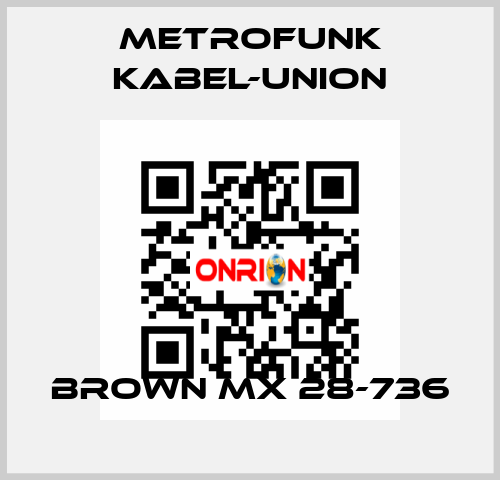 Brown MX 28-736 METROFUNK KABEL-UNION