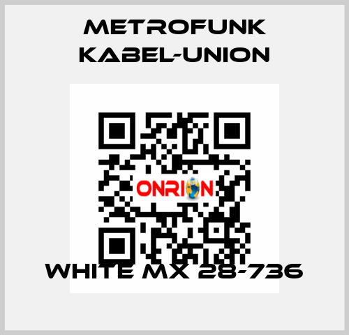 white MX 28-736 METROFUNK KABEL-UNION