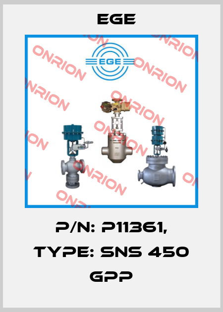 p/n: P11361, Type: SNS 450 GPP Ege