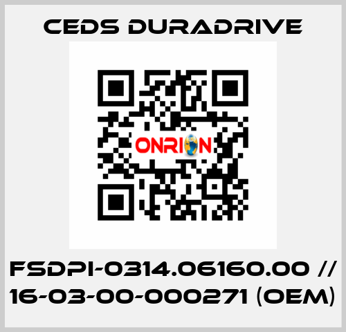 FSDPI-0314.06160.00 // 16-03-00-000271 (OEM) Ceds Duradrive