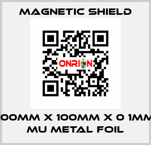 100mm x 100mm x 0 1mm Mu metal Foil Magnetic Shield