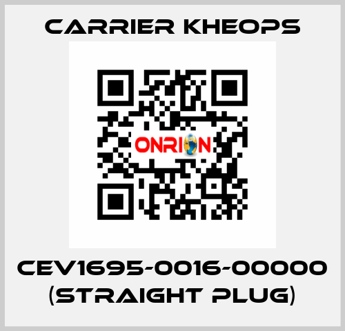 CEV1695-0016-00000 (straight plug) Carrier Kheops