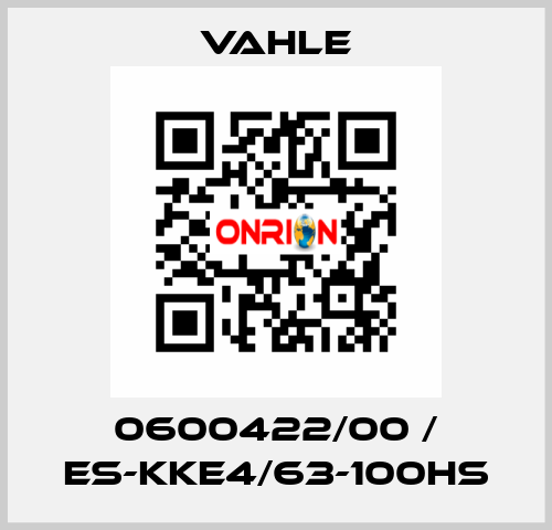 0600422/00 / ES-KKE4/63-100HS Vahle