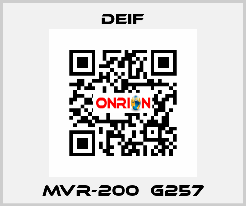 MVR-200  G257 Deif