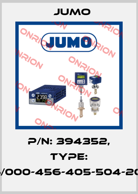 P/N: 394352, Type: 404366/000-456-405-504-20-61/000 Jumo