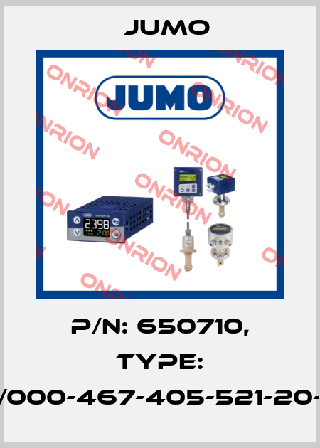 p/n: 650710, Type: 401020/000-467-405-521-20-36/000 Jumo