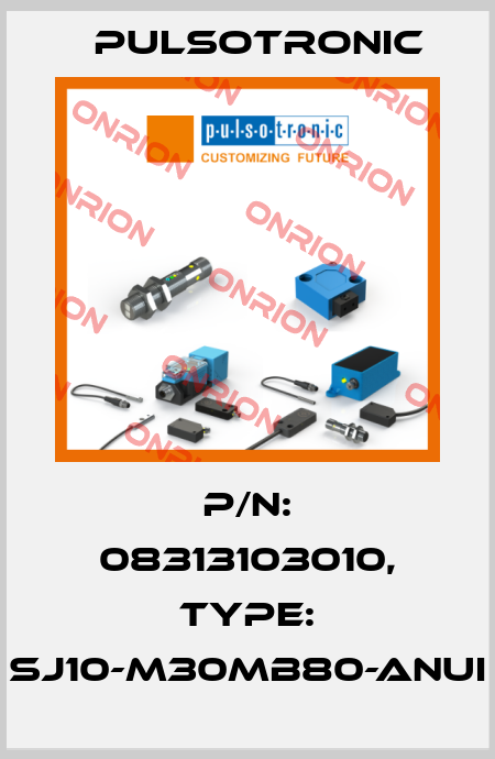 p/n: 08313103010, Type: SJ10-M30MB80-ANUI Pulsotronic