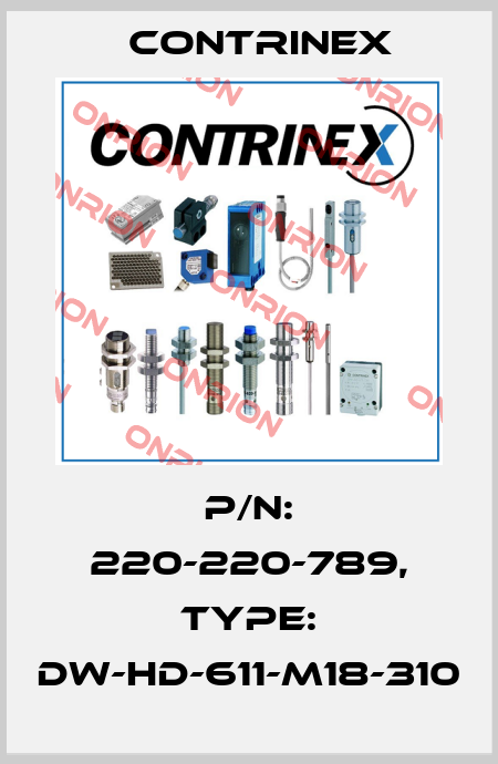 p/n: 220-220-789, Type: DW-HD-611-M18-310 Contrinex
