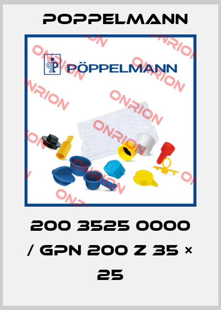 200 3525 0000 / GPN 200 Z 35 × 25 Poppelmann