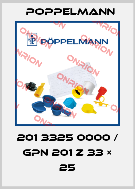 201 3325 0000 / GPN 201 Z 33 × 25 Poppelmann