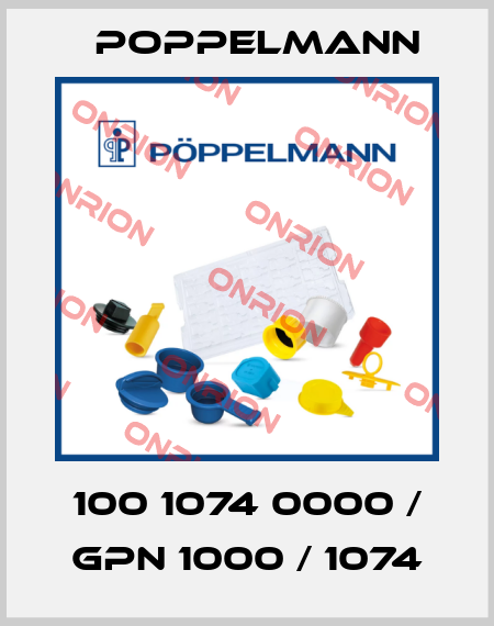 100 1074 0000 / GPN 1000 / 1074 Poppelmann