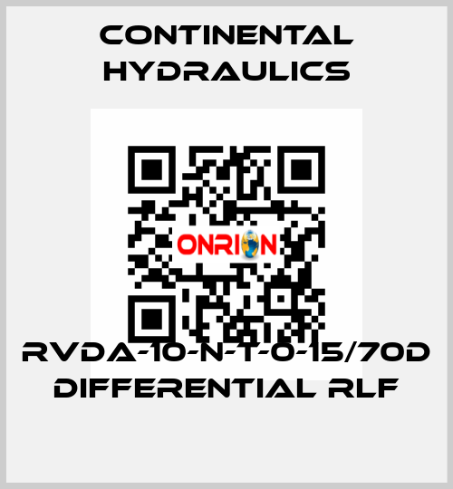 RVDA-10-N-T-0-15/70D DIFFERENTIAL RLF Continental Hydraulics