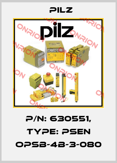 p/n: 630551, Type: PSEN opSB-4B-3-080 Pilz