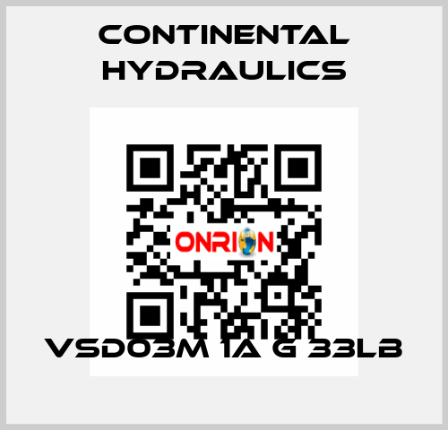 VSD03M 1A G 33LB Continental Hydraulics