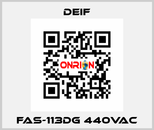 FAS-113DG 440VAC Deif