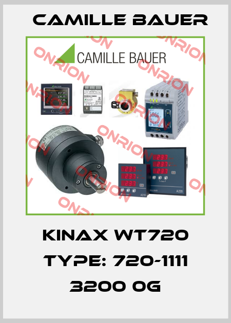 KINAX WT720 Type: 720-1111 3200 0G Camille Bauer