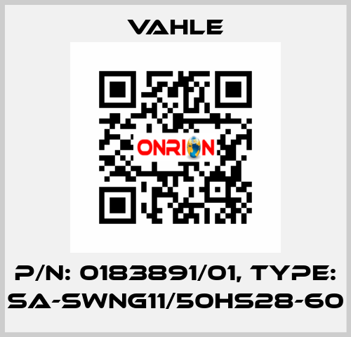 P/n: 0183891/01, Type: SA-SWNG11/50HS28-60 Vahle